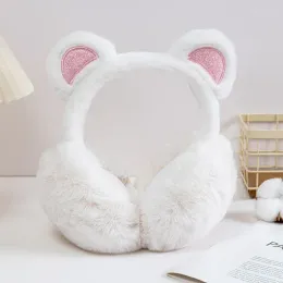 Berets 1PC Cute Bear Ears Warm Ear Muffs Cartoon Animals Winter Plush Thick Soft Earmuffs Protect Headband Cover