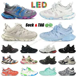 Luxe Designer Triple-S Track 3.0 Freizeitschuhe Tracks LED-Turnschuhe Schwarz Weiß Grün Transparenter Stickstoffkristall 17FW Laufschuhe Herren Damen Outdoor-Trainer