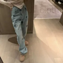 Women's Jeans Designer Brand High End Straight Leg for Women in Autumn, New Trendy Wide Pants This Year, with a and Look TGGL