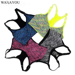 Yoga Outfit WANAYOU Women Sports Bra Adjustable Spaghetti Strap Padded Top For Fitness Running Gym Athletic Seamless 231204