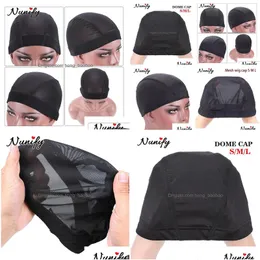 Wig Caps Nunify 15Pcs/Set Hair Net Cap For Making Wigs Spandex Elastic Dome Mesh Drop Delivery Products Accessories Dhx9H