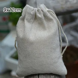Jewelry Linen Drawstring Bag 9x12cm3 5x4 75 inch Baby Shower Birthday Party Candy Packaging Sack Necklace Bracelet Gift Pouch257Y