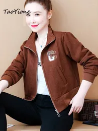 Women's Jackets 2024 Korean Spring Autumn Three-dimensional Letter Jacket Long Sleeve Coat Short Bomber Tops Female Retro Outwear