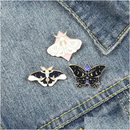 Pins Brooches Cute Enamel Butterfly Pin For Women Girl Fashion Jewelry Accessories Metal Vintage Pins Badge Wholesale Gift Drop Deli Dhvps