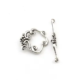 50 set argento antico in lega di zinco OT chiusure a levetta per braccialetti fai da te collana creazione di gioielli accessori F-69235w