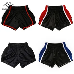 기타 스포츠 용품 Muay Thai Shorts Blank Satin Boxing Womens Mens Kids MMA Clothing Plain Kickboxing Grappling Fight Custom 231204