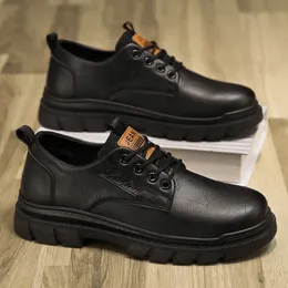 Zapatos de vestir 2023, mocasines de cuero genuino para hombres, calzado informal de vaca suave para hombres, zapatillas negras, Zapatos Casuales Hombres 231204