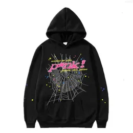 Pembe Erkek SP5der 555 Örümcek Kapüşonlu Tasarımcı Hoodies Erkekler Puf Baskı Hoody Genç Thug Sweatshirt Kazak Nevind The Spider555 1HF3