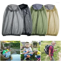 Bandanas 2 Pcs Mosquito Net Caps Headwear Protetor Dobrável Acampamento Caminhadas Inseto Gnat Capa de Cabeça Suprimentos de Pesca Lenço Anti-mosquito