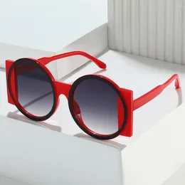 Солнцезащитные очки 2023 круглые европейские и американские персонализированные модные универсальные