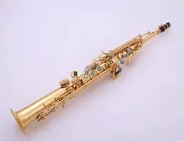 Nuovo strumento musicale per sassofono soprano dritto B sassofono soprano piatto con custodia Spedizione professionale AAA