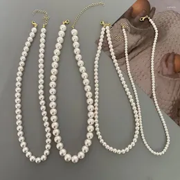 Łańcuchy w stylu Koreal Pearl Naszyjnik biuro biżuteria celebrytka moda Choker obojczyka niechętnie przyjęcie upominkowe 2023