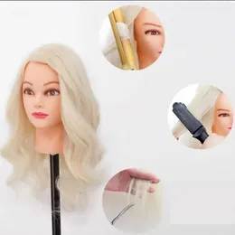 인형 미용 헤드 모델 진짜 머리 가짜 연습 꼰 마네킹 컬링 메이크업 인형 패션 231204