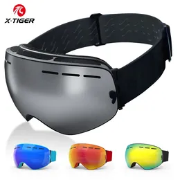 Ski Goggles XTiger WITRPOOF WITRPOOF SERTORY DOUBLE Warstwy Antifog UV Ochrona Snow Men Men Snowboard Akcesoria 231202