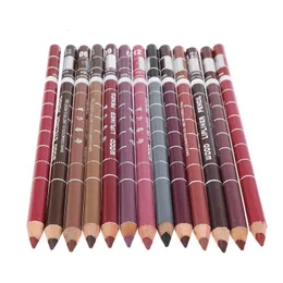 Matite per labbra 1PC Professional Wood Lip Liner Impermeabile Lady Long Lasting Lip Liner Matita Trucco Strumento di bellezza cosmetica di lunga durata per donna 231204