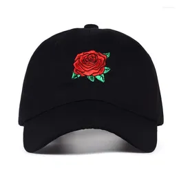 Ball Caps VORON 2023 Fashion Roses Men Women Baseball Spring Summer Sun Hats For Solid Snapback Cap Wholesale Dad Hat