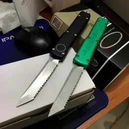 （マイクロテック）バウンティハンターオートナイフ3.149 "Tanto Serrated Blade、T6061航空アルミニウムハンドル、屋外戦術戦闘Elf-DefenseナイフEDCポケットツール