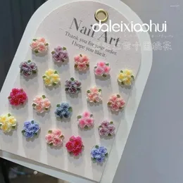 Nail Art Decorations 70Pcs Mixed 3D Rose Flower Peach Blossom Nails Accessories Floral Decoration DIY Saloon Set