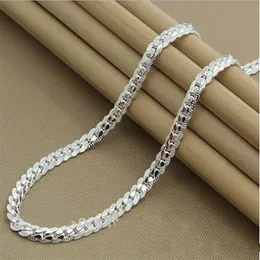 High Quality Brand New Womens Mens Male Female 925 Sterling Silver Figaro Chains Necklace Necklaces Pendant Chain Link Pendants KX199v