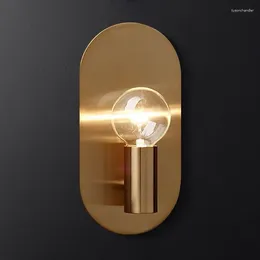 Wall Lamps Gold Metal E27 Lamp Modern Simple Living Room Bedroom Bedside Background Sconce Light Aisle Corridor Stairs Lights
