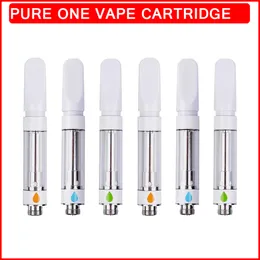 Pure One Vape-Kartuschen, 0,8 ml, 1,0 ml, Press-In-Tip-Kartuschen, leere 510-Vape-Kartuschen, Press-In-Tips, große Verdampfer-E-Zigaretten-Kartusche