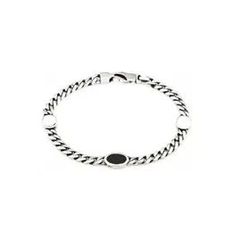 Diseñador de acero inoxidable de alta calidad Pulsera punk Brazalete Hombres Mujeres Doble letra Joyería de mano Encantos de plata unisex Li301h cubano