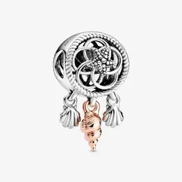 Nuovo arrivo 925 sterling silver openwork conchiglia dreamcatcher fascino adatto originale europeo braccialetto di fascino gioielli di moda accessor300j
