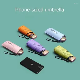 Umbrellas Parasol Women's Ultralight Girls Phone Man Rain Size Male Folding Sun Anti Portable Mini Umbrella Pocket