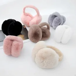 Cuffie antirumore Cuffie da donna invernali carine pieghevoli copertura semplice protezione versione coreana calore peluche caldo antigelo auricolari 231204