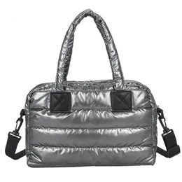 Akşam çantaları vento marea uzay yastıklı kadın omuz çantası kış tasarımcısı naylon pamuklu sıcak crossbody siyah çanta çanta çanta 231204
