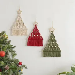 Wandteppiche Wandbehang Tapisserie Blatt Quaste Kunst Baumwollseil Bohemian Dekor Weihnachtsbaum Dekoration für Zuhause Schlafzimmer