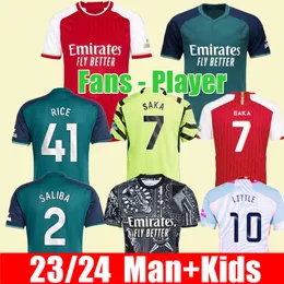 23 24 Football Shirt Men Kids Sets Child KitSAKA Soccer Jerseys G. JESUS ODEGAARD RICE HAVERTZ Gunners MARTINELLI SMITH ROWE THOMAS NKETIAH ZINCHENKO SALIBA TROSSARD