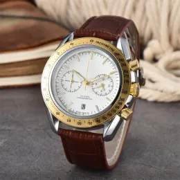 OmEg haute qualité pour hommes calendrier en acier inoxydable saphir cinq aiguilles montres-bracelets hommes tout cadran travail chronographe à quartz marque de luxe horloge hommes montre de créateur