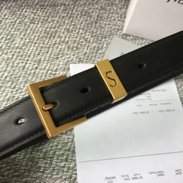 23SS YLS -bälten för män Designer Belt Män Summer Ny Hot Selling Leather Women's Letter Belt 3.0 cm Poplar Forest Belt Needle Par Par Net Red Maist Seal