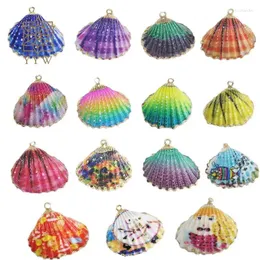 Pendant Necklaces 2023 Bohemia Style Colorful Shell Sea Beach Charm For Women Girls Summer Making Anklet Bracelet Necklace Jewelry
