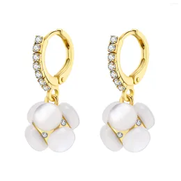 Dangle Earrings Ball Drop For Women Sparkling Hoop Zirconia Fashion Jewelry Gift