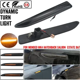 2pcs 동적 LED 회전 신호 Side Marker Light Lamp Ford Mondeo MK4 해치백 Saloon Estate (BA7) 2007-2015