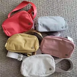 Lüks tasarımcı lu kemer çantası fanny paketi serseri göğüs yoga çantası teedy fırçalanmış bumbag naylon bayanlar çantalar omuz crossbody wai313o