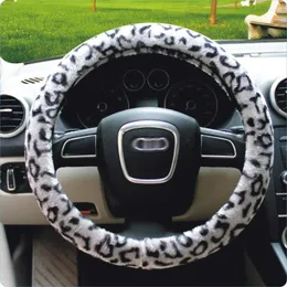 Steering Wheel Covers Universal Leopard Car For Girl Lady Women Comfortable Fits 38cm Interior Accessories Plush Case