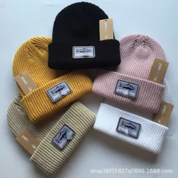 Örme şapka sonbahar ve kış erkek moda etiketi şık soğuk şapka kulak koruma sıcaklığı koruma hayvan nakış yün şapka