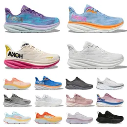 Hoka Bondi 8 Laufschuhe Free People Hoka Clifton 9 ganz in Schwarz, Weiß, Pfirsich, Beige, Rosa, Sand, Herren- und Damen-Designer-Turnschuhe, große Größe 47