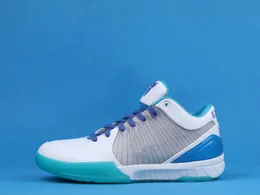 2024 الوافدين الجدد في Mamba Day Hornets Basketball Shoes 4 Protro White Orion Blue-Varsity Purple Mens LifeSyle أحذية رياضية غير رسمية