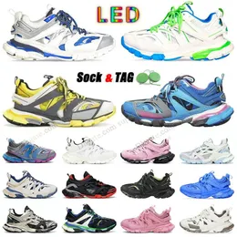 Tops Led Designer Track 3 3.0 Paris Casual Shoes Mens Womens Tracks Led Triple White Black Trainers Tess.s. Gomma Runner 7 트레이너 나일론 프린트 오렌지 플랫폼 운동화