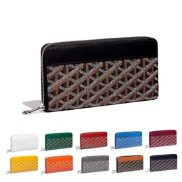 Äkta läder Matignon Designer Long Wallet Women's Coin Purses 12 Card Slots Herr Wallet Luxury Card Holders Läderväska Key Pouch med Box -dragkorthållare