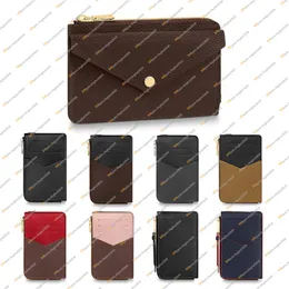 Unisex moda tasarımcısı lüks recto verso cüzdan anahtar kese para çantası kredi kartı tutucu üst ayna kalitesi m69431 m69420 m69421 283d