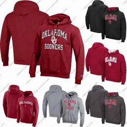 Men's Colosseum Cream Oklahoma Sooners Hoodie Lace Up Pullover customize any name or number Black WHITE Women Youth all stitched