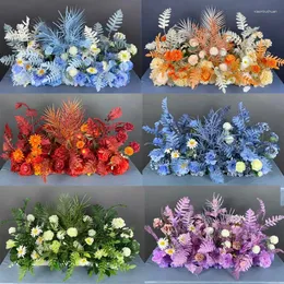 Decorative Flowers Refinement Artificial Flower Decorations Wedding Scene Stage Background Road Sides Row Ornaments Supplies