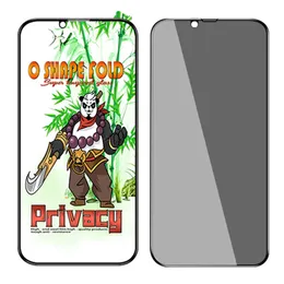 Proteggi schermo per iPhone 15 Pro Max 14 Plus 13 Mini 12 11 XS XR X 8 7 SE Super Fold Privacy Vetro temperato Antistatico Anti Spy 9H Copertura completa Pellicola Premium