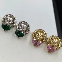Boucles d'oreilles design pendantes pour femme Lion diamant forme boucle d'oreille haute qualité en laiton mode bijoux 249E