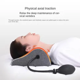 Kudde uppblåsbar cervikal ryggrad ergonomisk ortopedisk minnesskum USB Komprimeringskuddar hals uppvärmd för att sova 231205